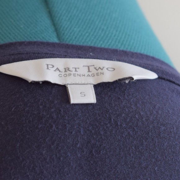 Long Sleeve Tight Bodycon Navy Blue Shirt Top - Picture 6 of 6